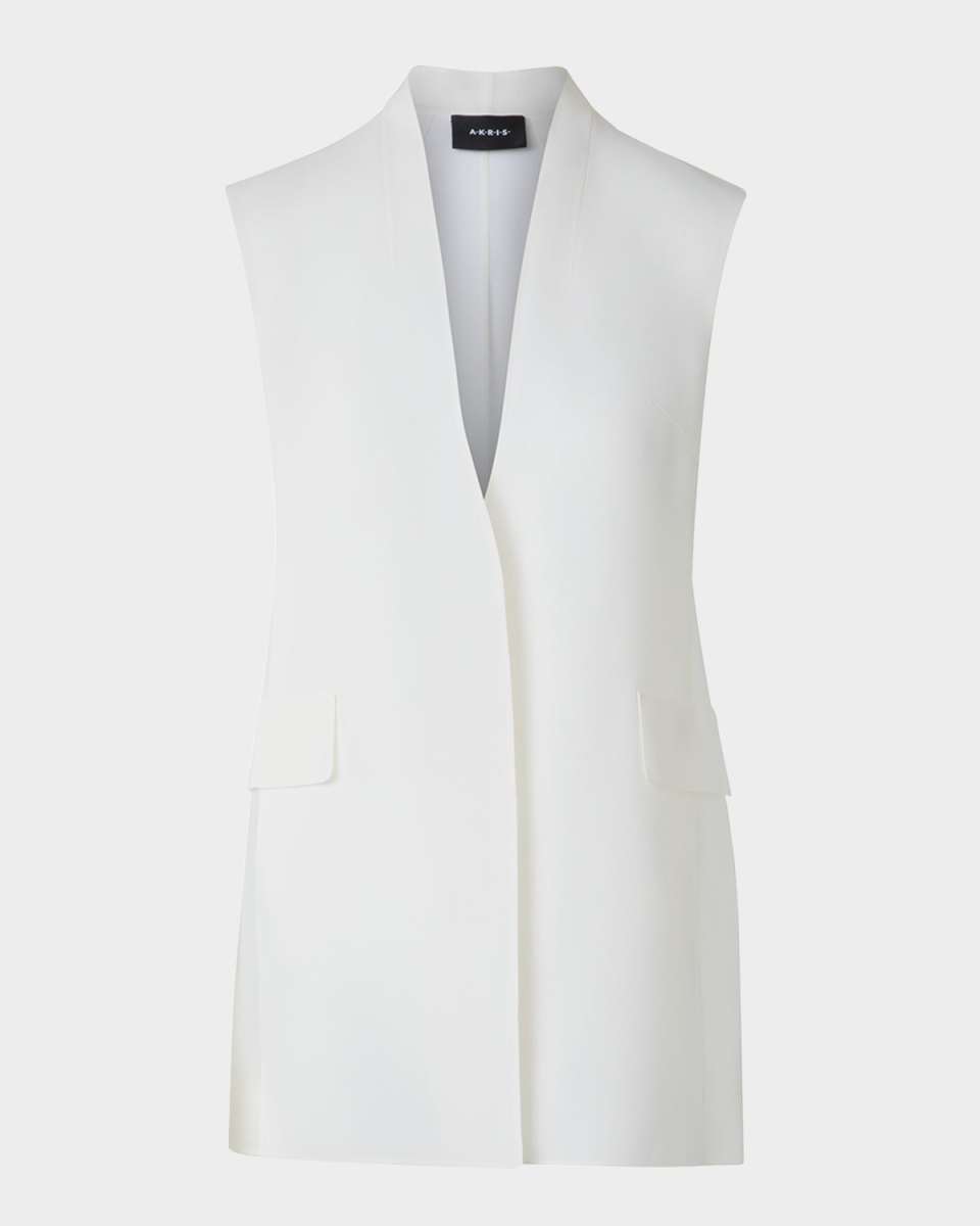 Artina Long Silk Organza Vest